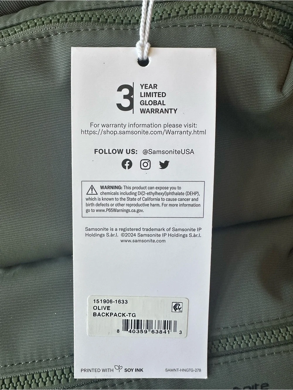Samsonite “Better than Basic” Brand New Backpack